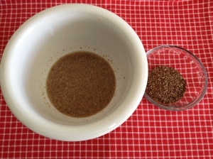 Flax and water mixture
